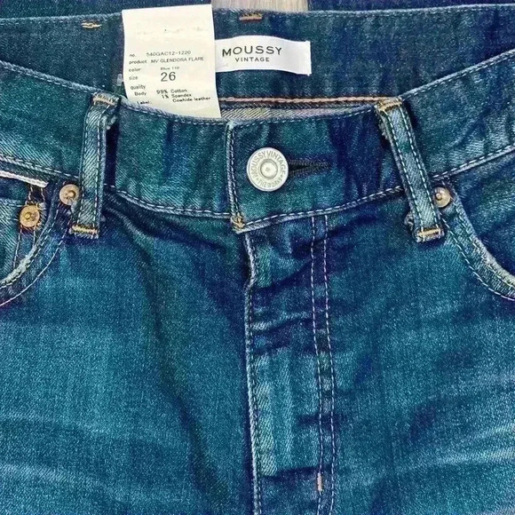 Moussy Vintage Glendora Flare High Rise Jeans Size 26 - Picture 4 of 9